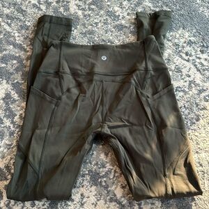Army green lululemon leggings